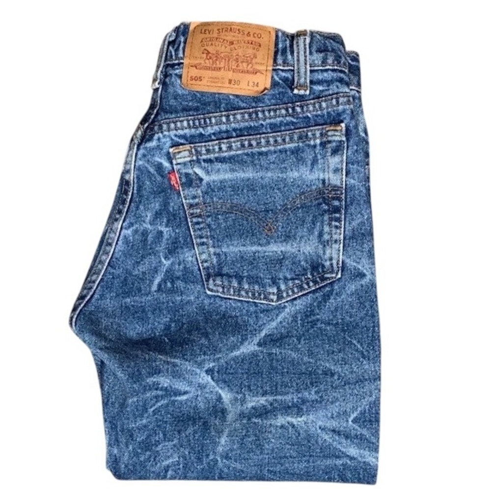 Levi's 505 Red Tab Vtg 1990s Acid Wash Denim Jeans Men's Size (30” x 34”)